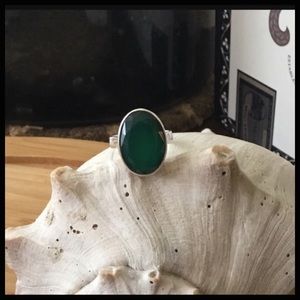 Vintage Sterling Silver Antique Jade Ring 7.5🔥FINAL🔥